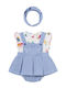 Mayoral Butterfly Babystrampler Ärmellos mit Zubehör Light Blue