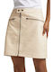 Safire Denim Mini Rock Weiß