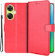 Crazy Horse Wallet Synthetic Leather / Plastic / Silicone Red (OnePlus Nord CE 3 Lite)