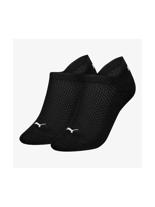 Puma Cushioned Sneaker Athletic Socks Black 2 Pairs