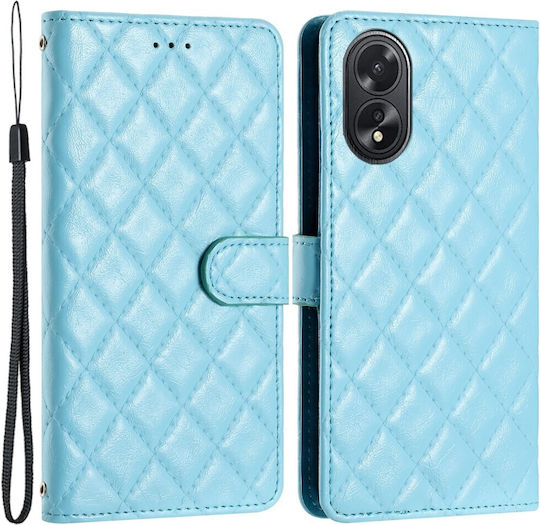 Binfen Diamond Lattice Портмоне От Изкуствена Кожа Синьо Oppo A38 4G BINFEN