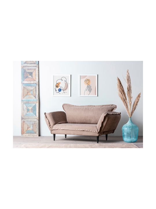 Vino Doppelsitzer Sofa Bett Mink 120x50x38cm