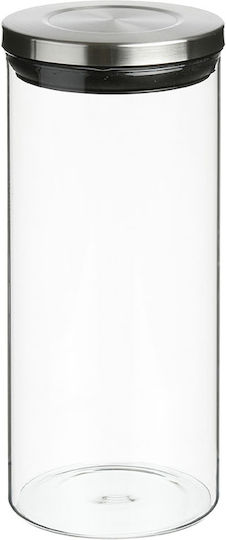 5Five General Use Glass Jar with Airtight Lid Transparent 1300ml