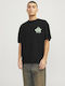 Jack & Jones Herren T-Shirt Kurzarm Schwarz