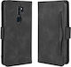 Oppo Buchen Sie Synthetisches Leder / Kunststoff / Silikon Schwarz (Oppo A9 2020, Oppo A5 2020)