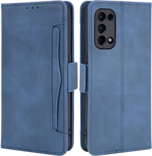 Oppo Book Piele artificială / Plastic / Silicon Albastru (Oppo Reno 5 5G)