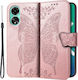 Oppo Butterfly Book Δερματίνης / Πλαστικό / Σιλικόνης Ροζ (Oppo A38 4G, Oppo)