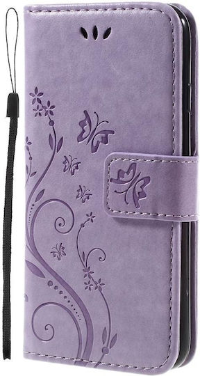 Erbord Book Piele artificială / Plastic / Silicon Violet (iPhone 8/7)