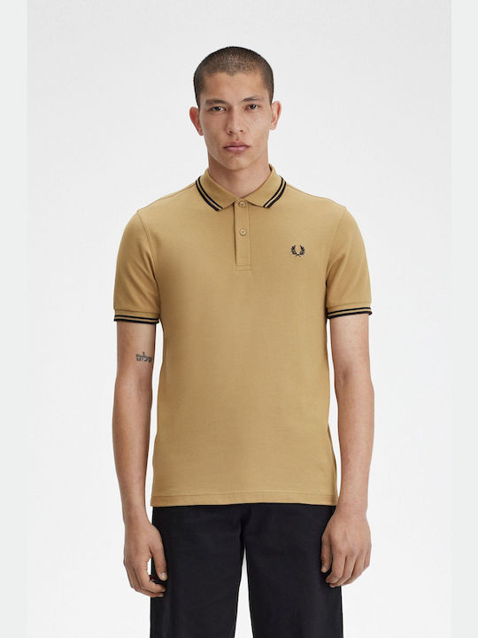 Fred Perry Men's Short Sleeve T-shirt Polo Brown