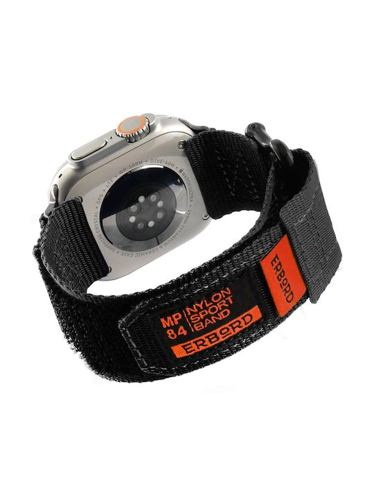 Erbord Curea Neagră Apple Watch 1/2/3/4/5/6/7/8/SE/ULTRA Erbord Curea Neagră Apple Watch 1/2/3/4/5/6/7/8/SE/ULTRA