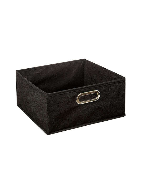 5Five Storage Basket Fabric Black 31x31x15cm 1pcs
