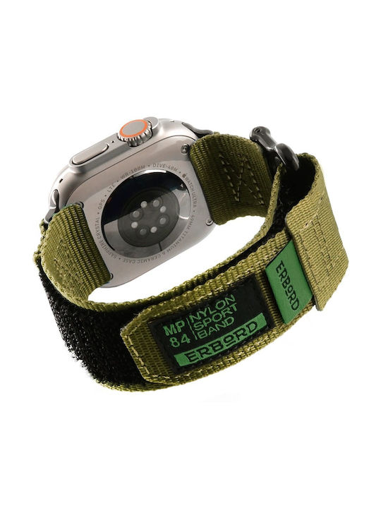 Erbord Каишка Кожа Зелен (Apple Watch 1/2/3/4/5/4/5/6/7/8/SE/ULTRA)