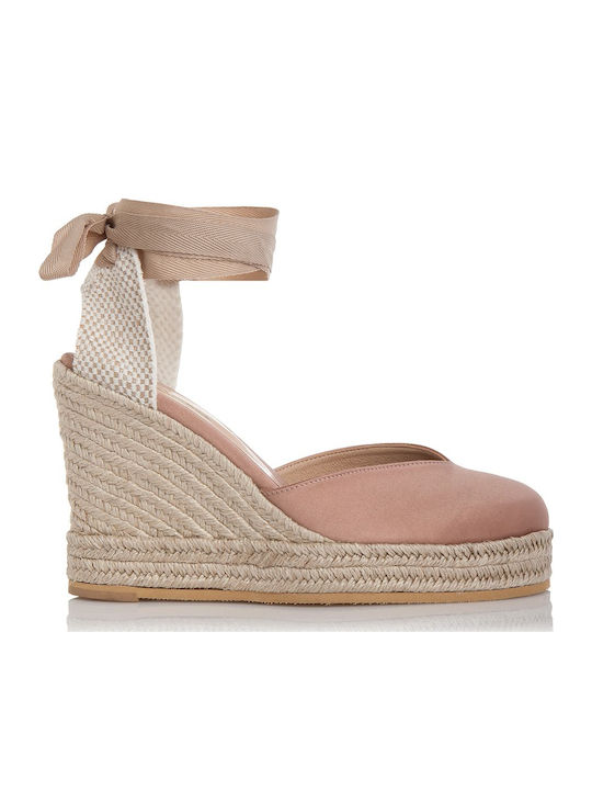 Women's Fabric Platform Espadrilles Pink