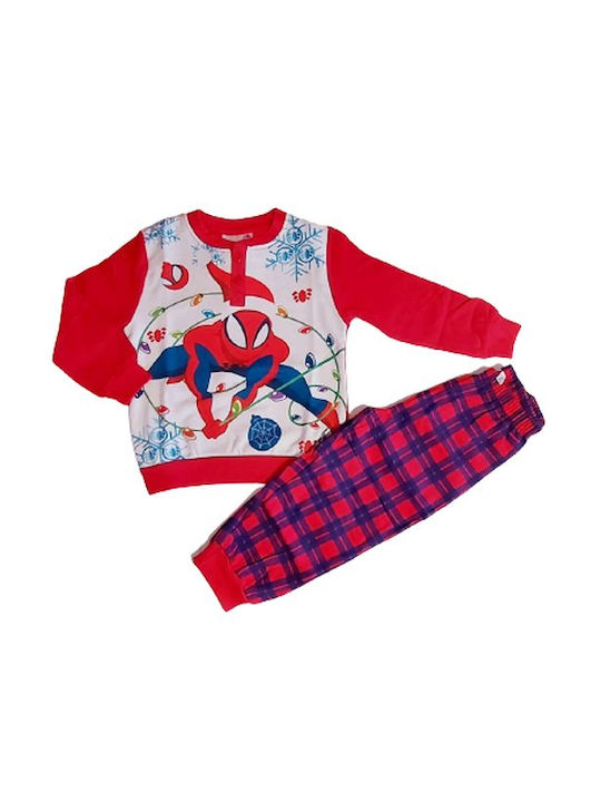 Spiderman Pijama pentru copii De bumbac WHITE/COCOLOR