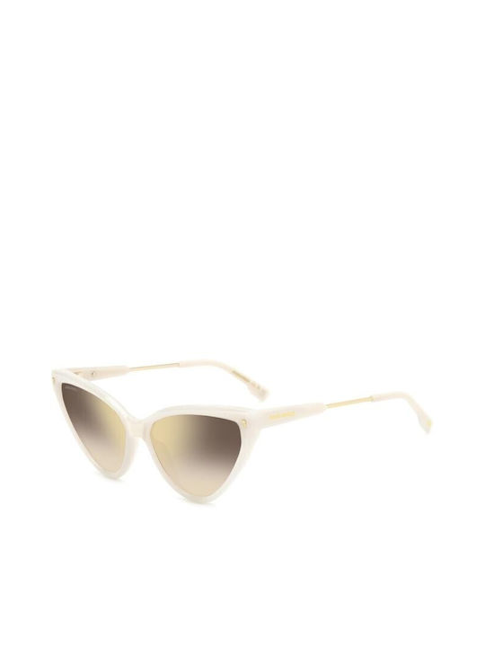 Dsquared2 Sonnenbrillen mit Weiß Rahmen und Gol...