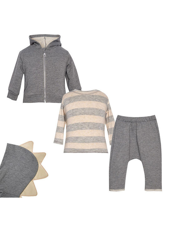 Two In A Castle Kinder Sweatpants Set - Jogginganzug Gray 3Stück