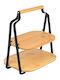 Estia Wooden Dessert Tower Stand with 2 Tiers Bamboo Essentials Beige 26x20x28cm