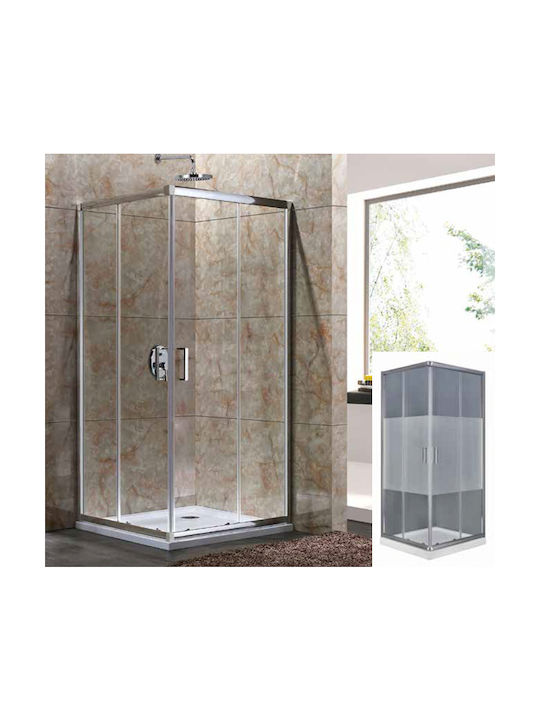 Aquarelle Oia 10 Cabin for Shower with Sliding Door 110x70x180cm Mat Middle