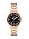 Women's Watch Battery with Pink Gold Stainless Steel Bracelet