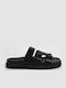 Sandale casual damă Flatforme în Culoare Negru