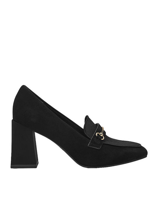 Tamaris Suede Γόβες Μαύρες Tamaris Suede Γόβες Μαύρες