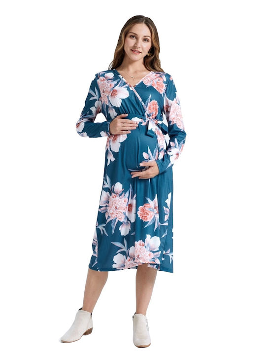 Nebility Maternity Dress Blue