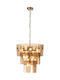 Viokef Pendant Light Brown Rail for 6 Bulbs E14, E.14 105x105cm