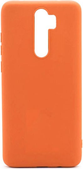 Umschlag Rückseite Silikon Orange (Redmi Note 8 Pro)