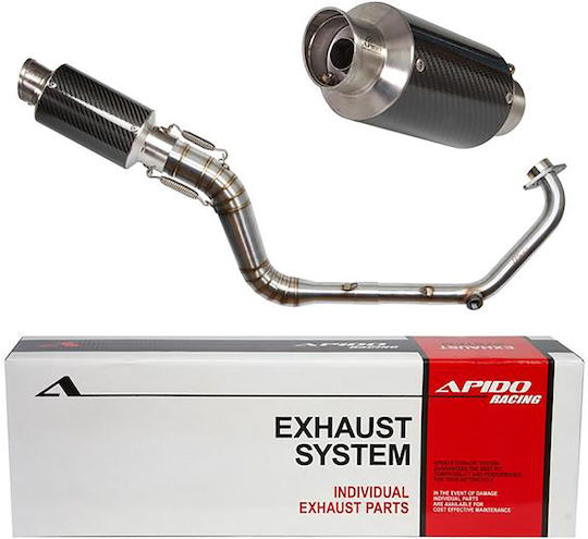 Apido Εξάτμιση Μοτοσυκλέτας για Yamaha Crypton-X 135
