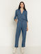 Women's Fabric Trousers Light Blue