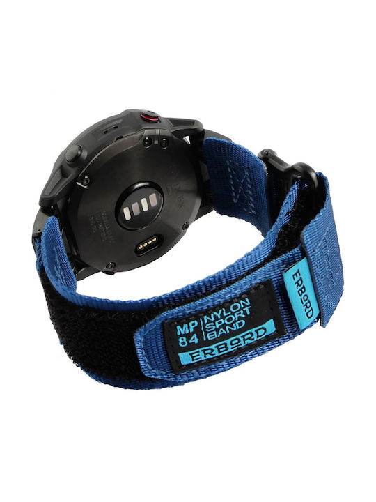 Erbord Λουράκι Δερμάτινο Μπλε (Garmin Fenix 5X/6X/6X PRO/7X)