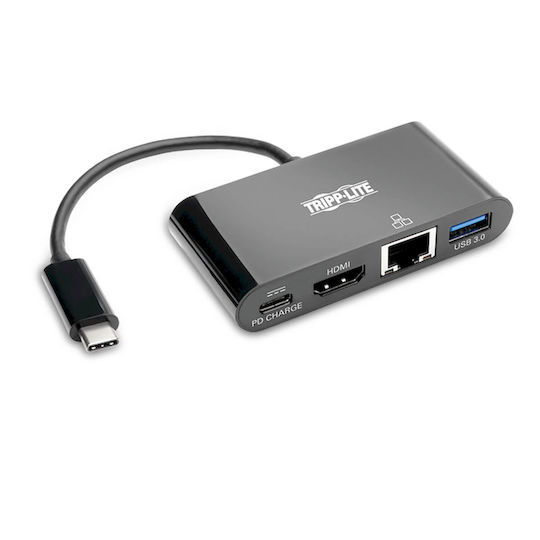 Eaton USB-C Docking Station with HDMI 4K PD Ethernet Black (U444-06N-H4GUBC)