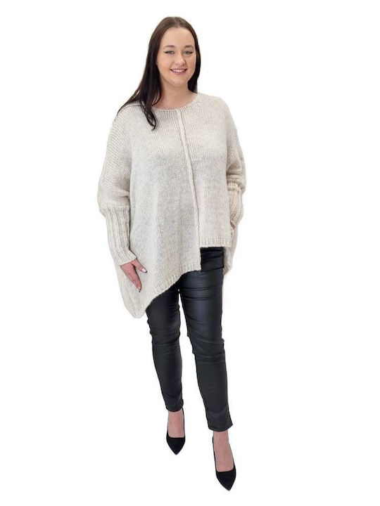 Brak Women's Long Sleeve Pullover Beige