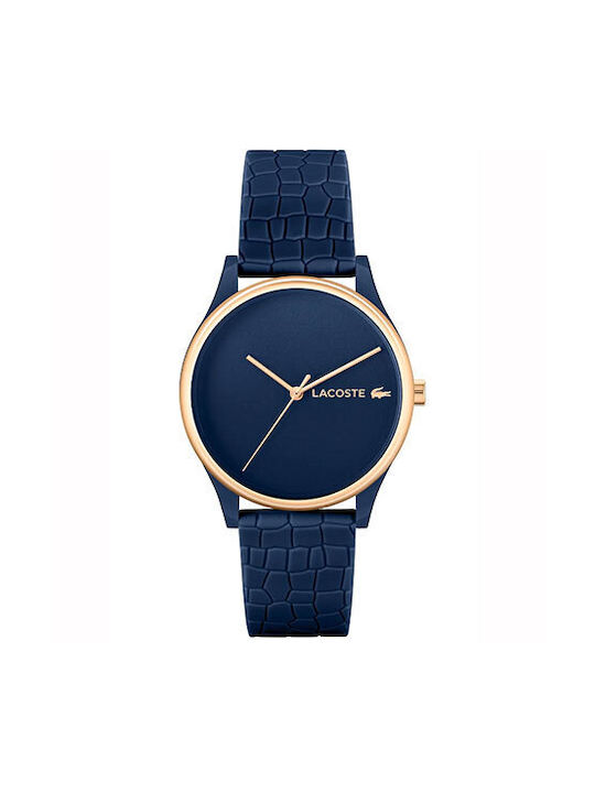 Lacoste Ladies Uhr mit Blau Kautschukarmband