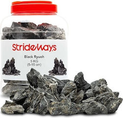 Strideways Schwarze Ryuoh Aquariendekorationen Stein