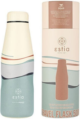 Estia Travel Flask Save the Aegean Flasche Thermosflasche Rostfreier Stahl BPA-frei ECOZEN HORIZON 500ml
