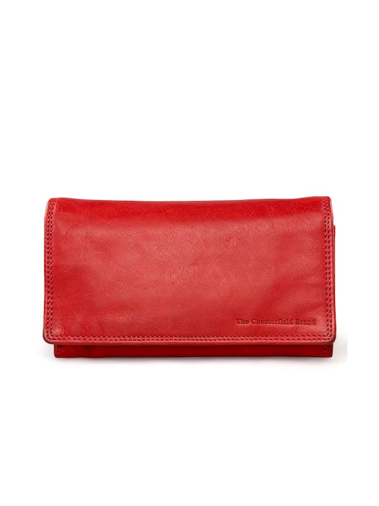 The Chesterfield Brand Large Leather Women's Wallet with RFID Red