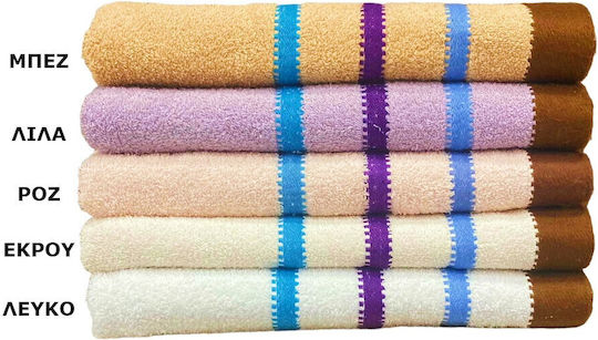 Decotelia Set 12 Hotel Bathroom Towels 140x70 cm Ecru