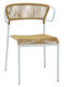 Scaun de exterior Rattan Suki Alb 54x62x80cm