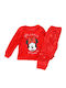 Disney Pijama pentru copii De iarnă red Minnie Mouse