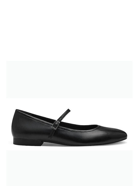 Synthetic Leather Ballerinas Black