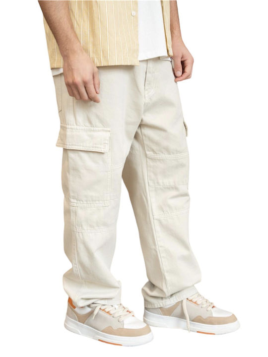 Frilivin Men's Jeans Pants in Baggy Line Beige