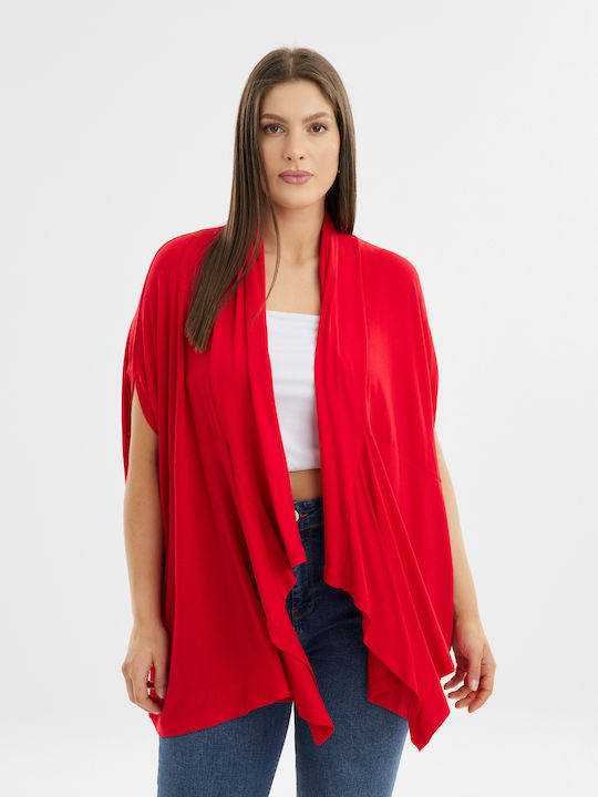Mat Fashion Jachetă de damă tricotată în Roșu Culoare
