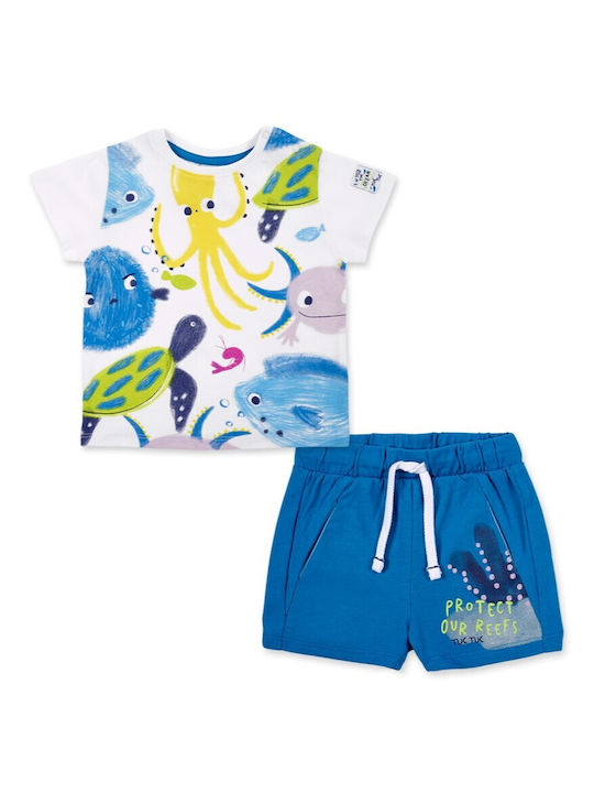 Tuc Tuc Kids Set with Shorts Summer 2pcs White