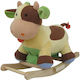 Skorpion Wheels Wooden Rocking Toy Cow for Maximum Weight up to 30kg Multicolour