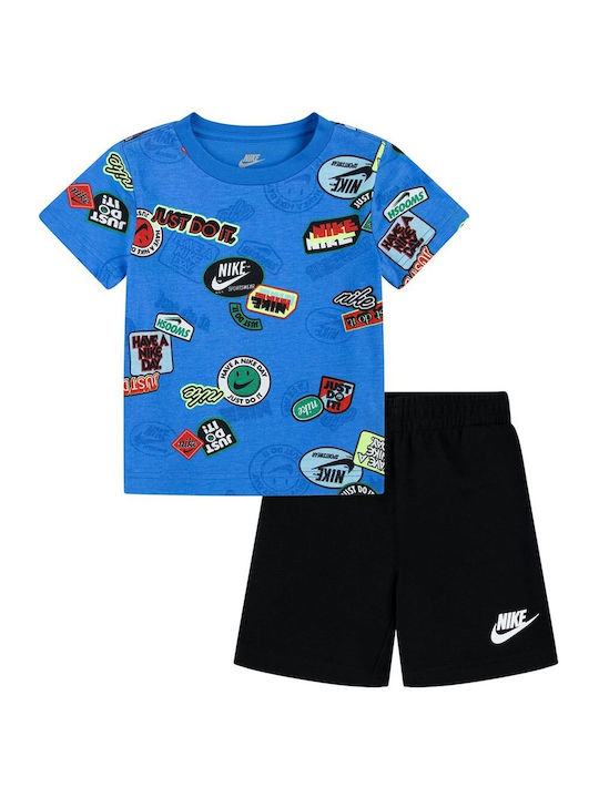 Nike Kinder Set mit Shorts Sommer 2Stück Schwarz Sportswear