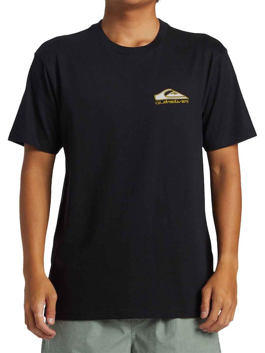 Quiksilver T-shirt Bărbătesc cu Mânecă Scurtă BLACK