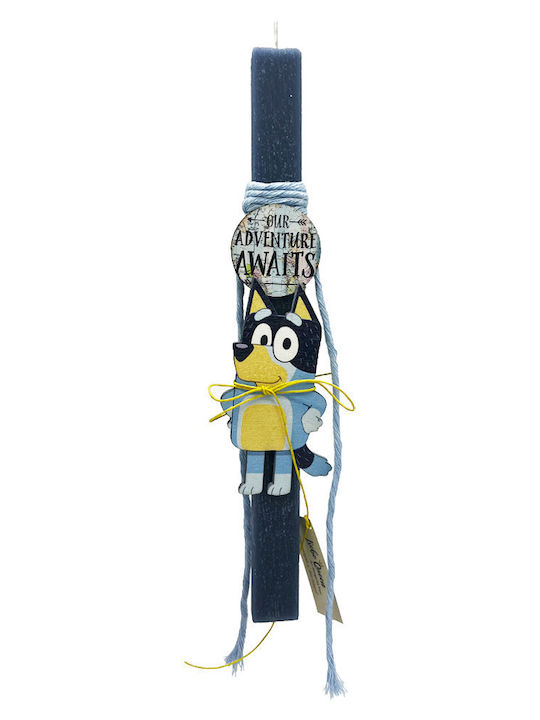 Easter Candle Round Scented Blue