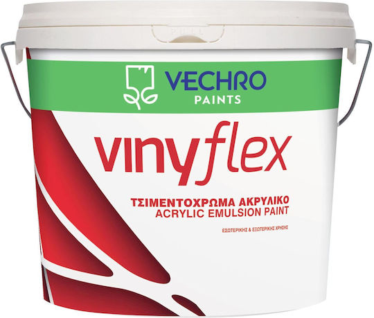 Vechro Vinyfltex Πλαστικό Ακρυλικό Υδρόχρωμα για Εσωτερική και Εξωτερική Χρήση Λευκό 3lt