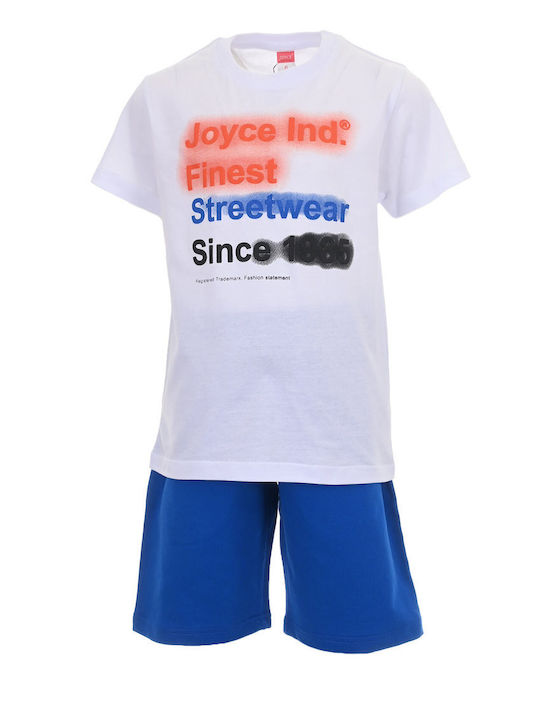 Joyce Kids Set with Shorts Summer 2pcs White